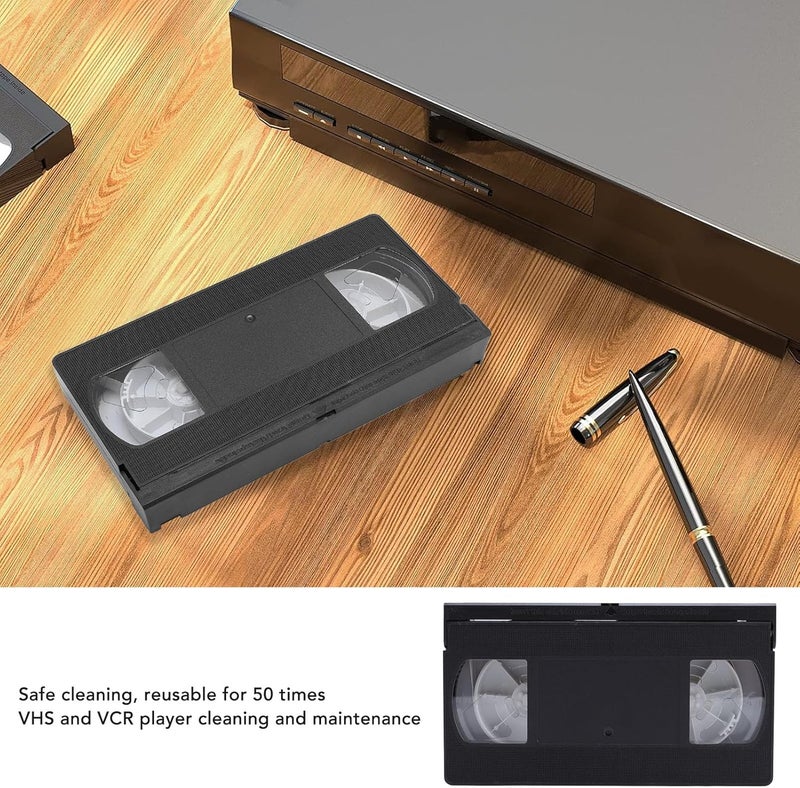 Bewinner Professional Reusable VHS Head Cleaner with Dry Technology for VHS Players, Eliminates Static Buildup & Improves Playback Quality, Easy DIY Maintenance Tool for Home Video Systems - Image 3